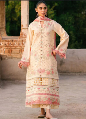 Bin Ilyas | Skin – Cotton Chikankari Collection Replica Unstitched