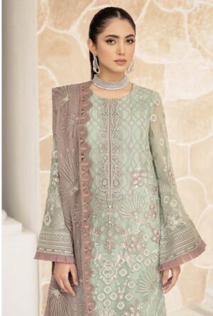 Flossie Clothing Luxury Embroidered Collection -LUSTRE BERYL (A) Replica (Unstitched)